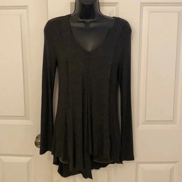 Cable & Gauge dark gray Sweater small V-neck - Picture 1 of 5